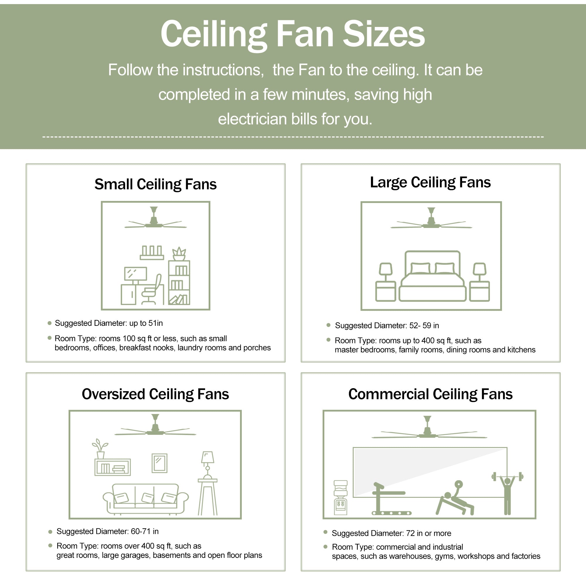 Metal Ceiling Fan
