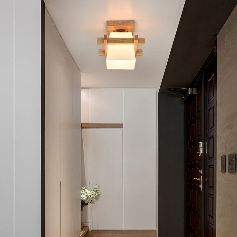 Nordic Minimalist Ceiling Light with Glass Shade