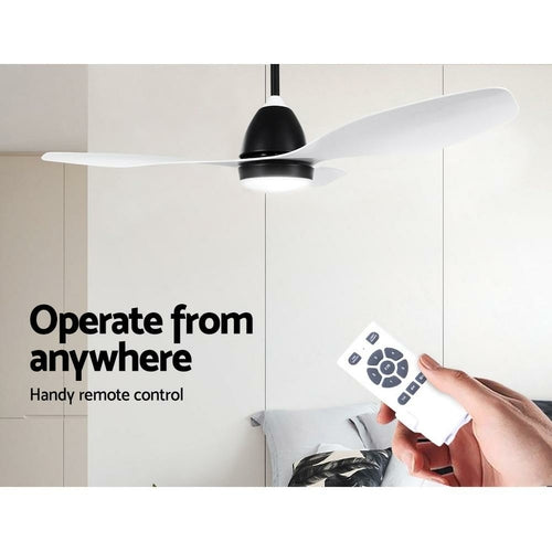 Devanti Ceiling Fan Light Remote Control Ceiling Fans White 48'' 3