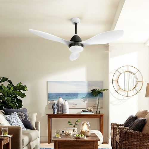 Devanti Ceiling Fan Light Remote Control Ceiling Fans White 48'' 3