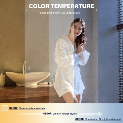 Smart LED Bathroom Mirror with Anti-Fog & Touch Control