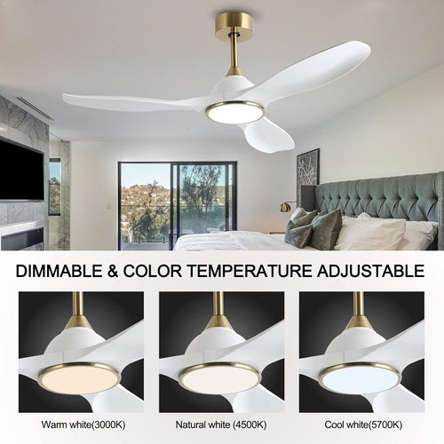 52 Inch Ceiling Fan With DC Motor And Remote Control